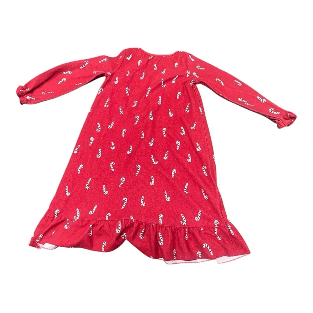 Carters Girls Red Candy Cane Kids Nightgown Pajamas